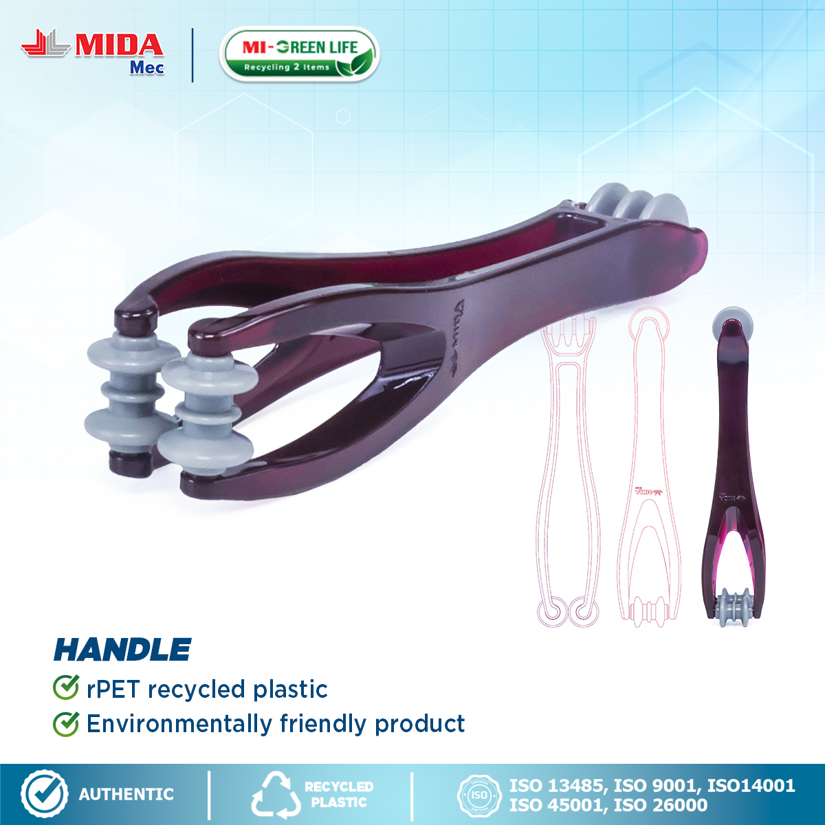 Midamec Finger joint massage roller - Red 1 240528 Massage Tay 1200x1200 Red 1