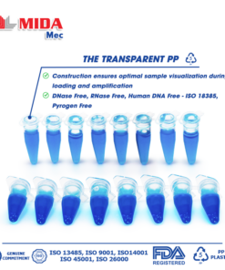 PCR tube 8 - 0.15ml (125 pcs/bag) 6 DAY 015ML 2