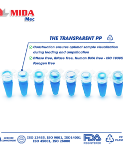 PCR tube 8 - 0.2ml (125 pcs/bag) 6 DAY 02ML 2b